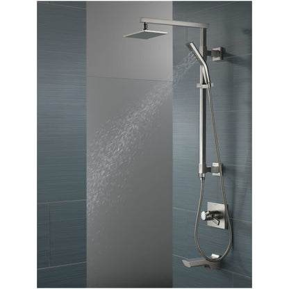 Emerge 26" Angular Shower Column with Hose and Integrated Diverter - Less Shower Head and Hand Shower