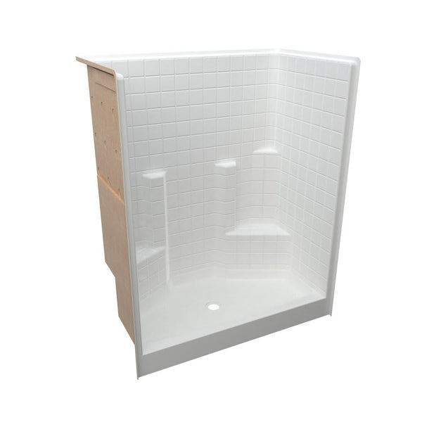 Shower Stall, Acrylic, White