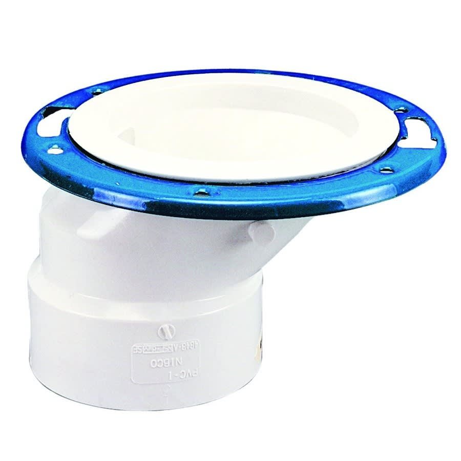 Adjustable Closet Flange, 4 x 3 in, Hub, PVC, SCH 40/STD