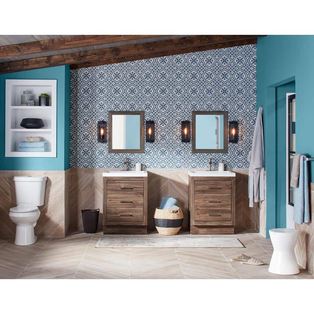 2-piece 1.1 GPF/1.6 GPF High Efficiency Dual Flush Complete Elongated Toilet in White, Seat Included