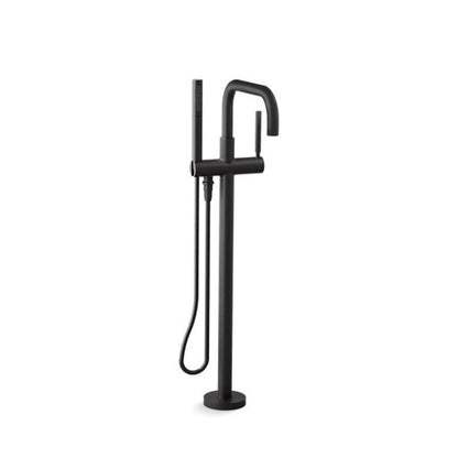 Purist® Tub Faucet Trim With Handshower, ADA, Floor Mount, Matte Black