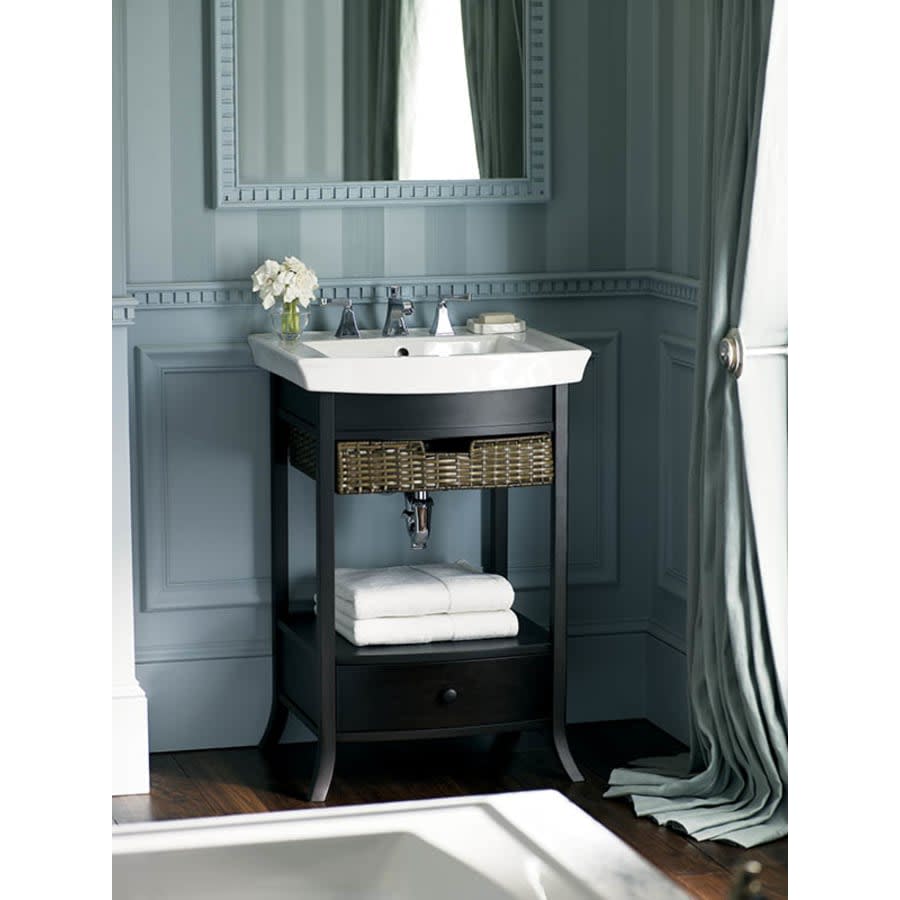 Archer 24" Pedestal Bathroom Sink with 3 Holes Drilled and Overflow