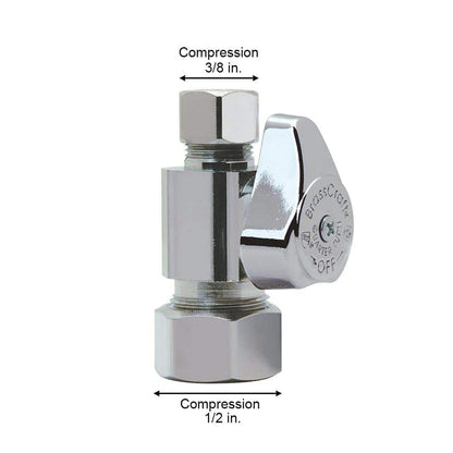 1/2 in. Compression Inlet x 3/8 in. Compression Outlet Straight Valve