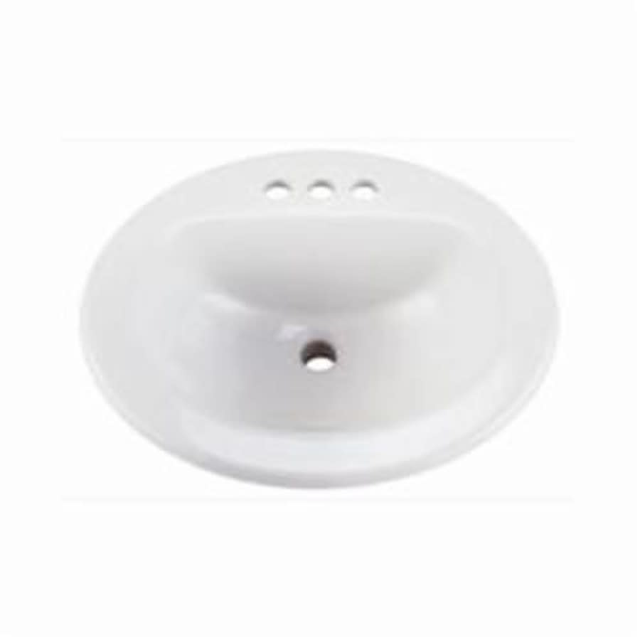 Maxwell® Top Mount Lavatory Sink, ADA, 21 x 17-7/8 x 8-1/2 in, Vitreous China, White