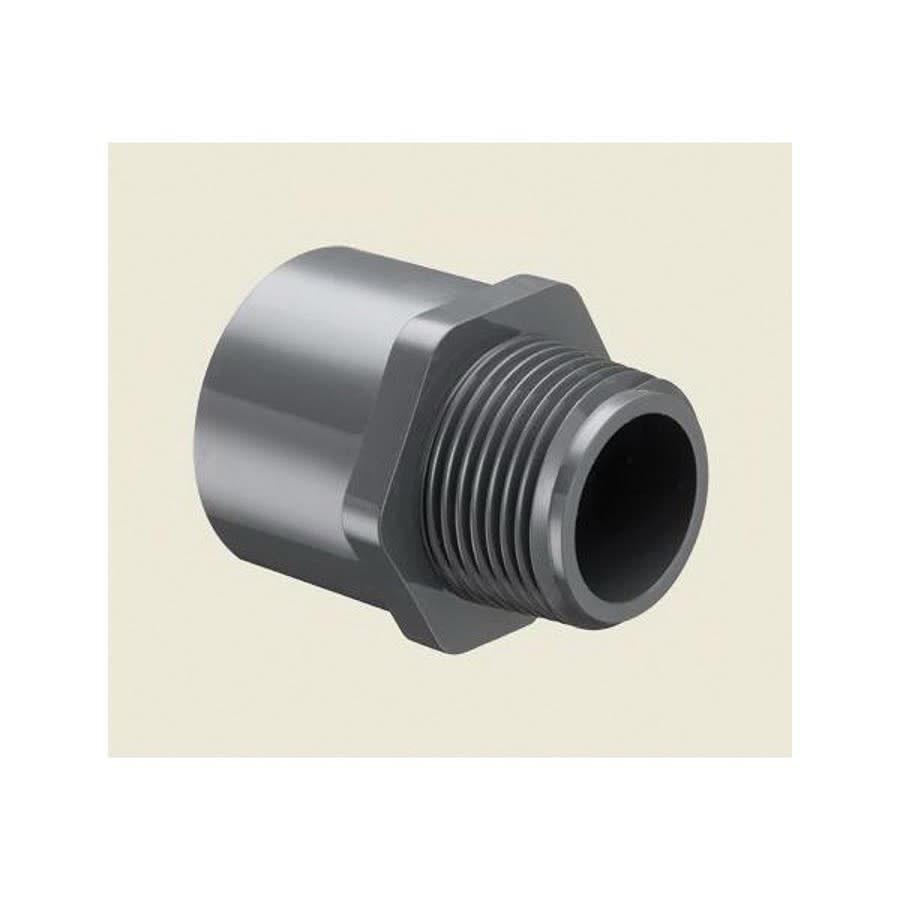 Male Adapter, 1 in, Socket x MNPT, SCH 80/XH, PVC