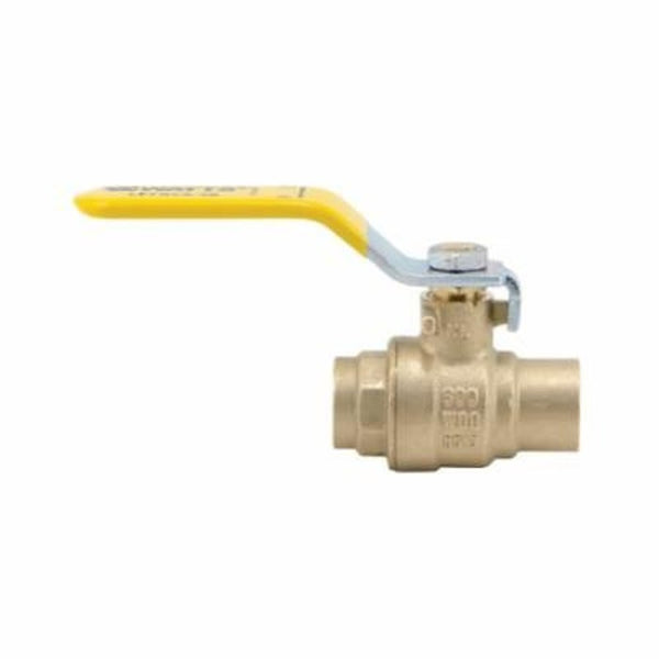 2-Piece Ball Valve, 1/2 in, C, Full Port, Brass Ball, Brass