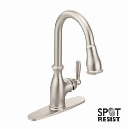 Brantford™ Kitchen Faucet, Deck Mount, ADA, 1 Lever Handle, 1 or 3-Hole, Spot Resist Stainless