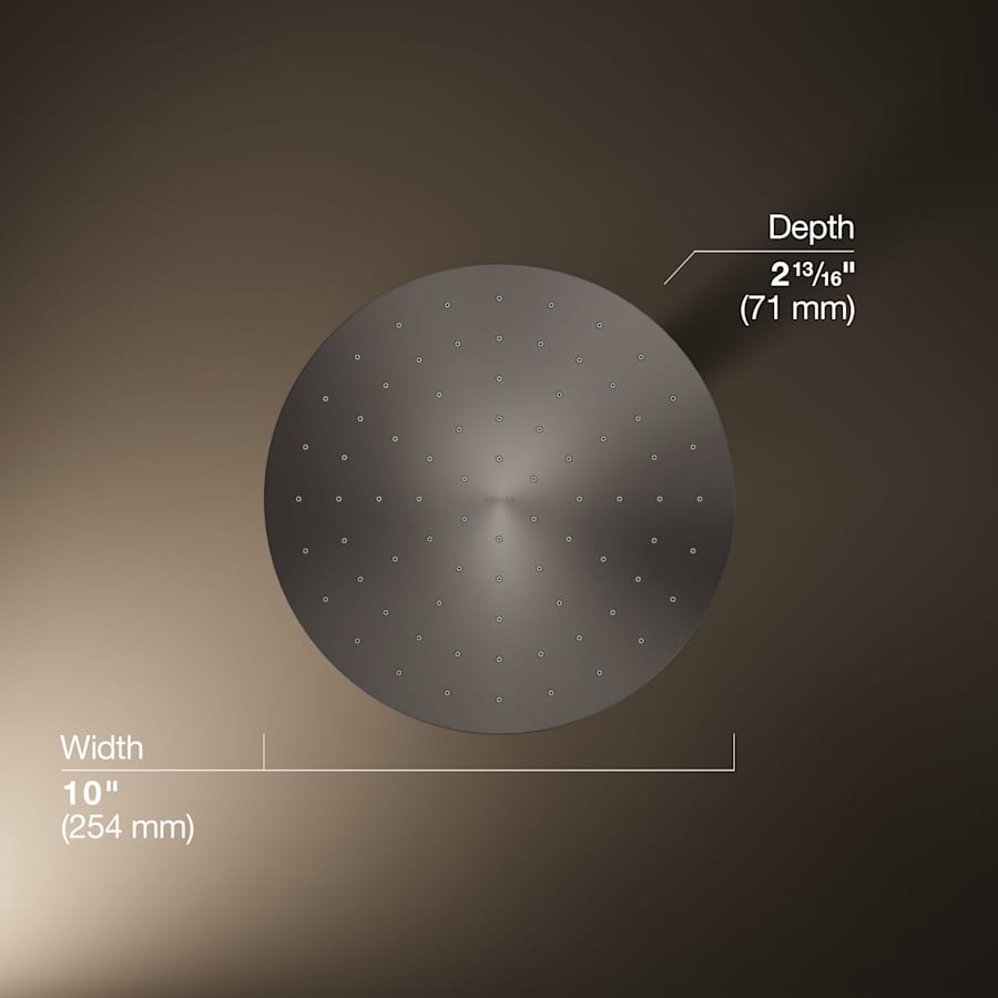 Contemporary Round 10" Single Function 1.75 GPM Rainhead with MasterClean Sprayface and Katalyst Air-Induction Technology