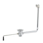 3" Waste Drain Valve with 2" Overflow, Twist Handle, and 2" x 1-1/2" NPT Male Adapter