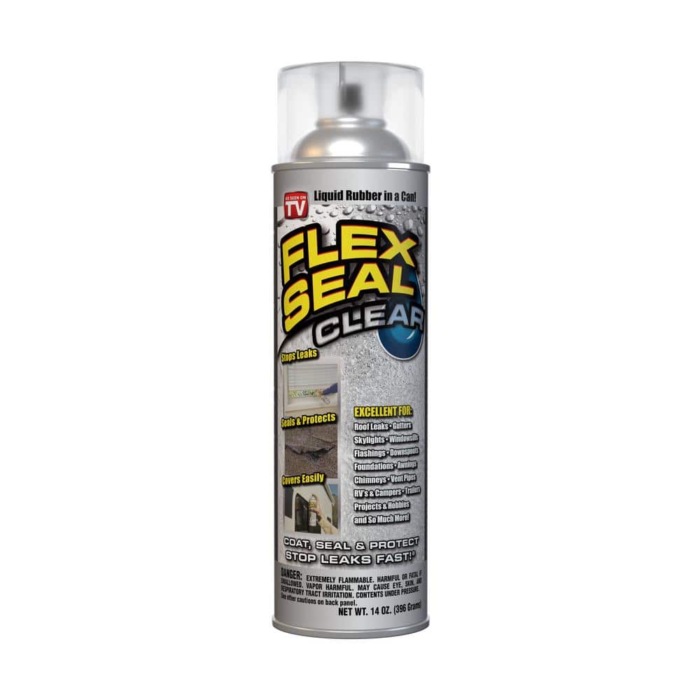 Flex Seal Clear 14 oz. Aerosol Liquid Rubber Sealant Coating Spray Paint