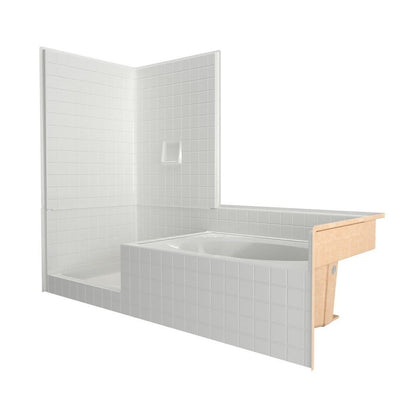 1-Piece Tub & Shower, 84 x 102 in, Left Hand Drain, White