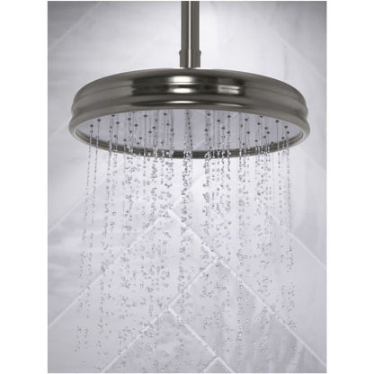 Traditional Round 10" Single Function 2.5 GPM Rainhead with MasterClean Sprayface and Katalyst Air-Induction Technology