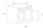 Sink Base - 36"W x 34- 1/2"H x 24"D