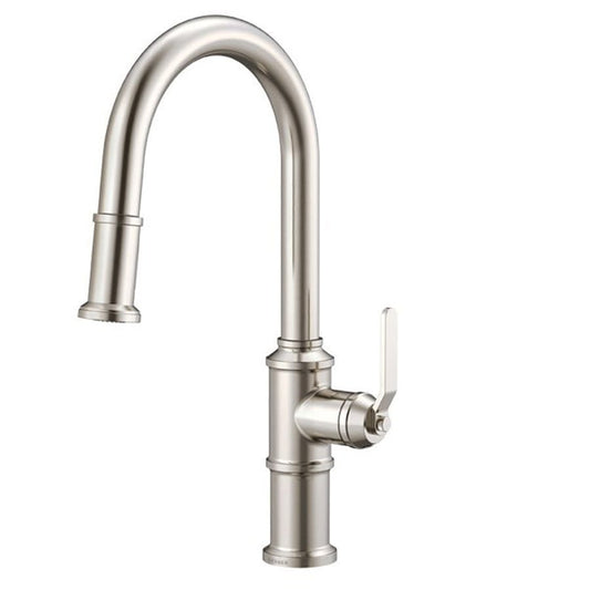Kinzie® Kitchen Faucet, Deck Mount, ADA, 1 Lever Handle, 1-Hole, Stainless Steel