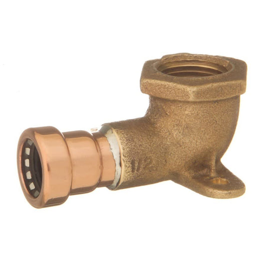 CopperLOC™ 90 deg Elbow, 1/2 in, Push x FNPT, Copper
