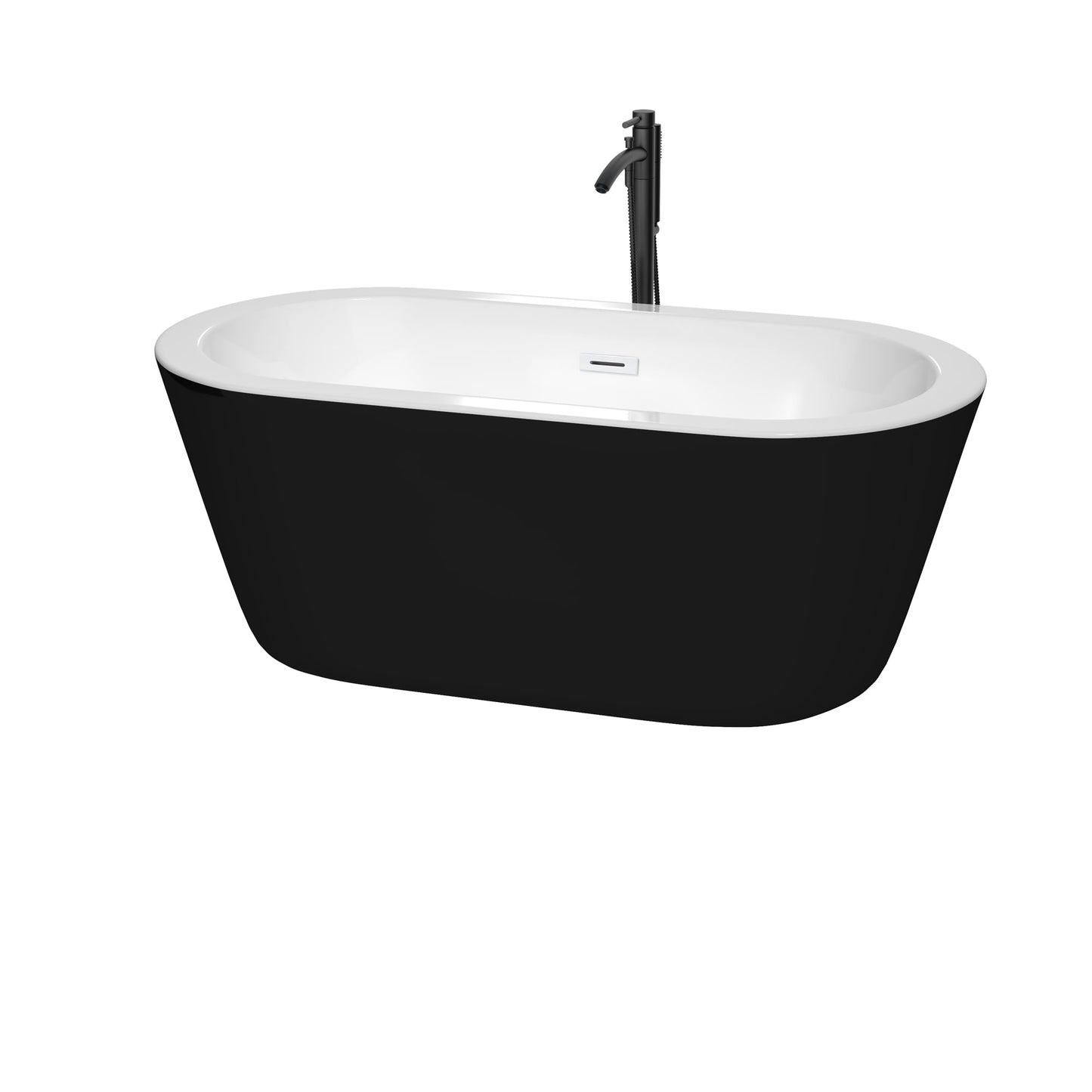 Mermaid Freestanding Bathtub - 59.75W x 23H x 29.25D
