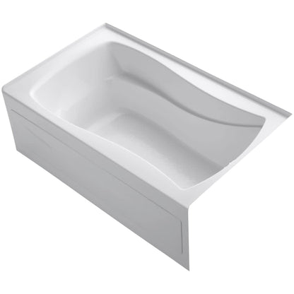 Mariposa Collection 60" Three Wall Alcove Soaking Bath Tub with Right Hand Drain, Apron, Tile Flange and Textured Bottom