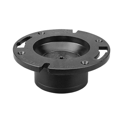 DWV Test Cap Closet Flange, 4 in, Hub, ABS