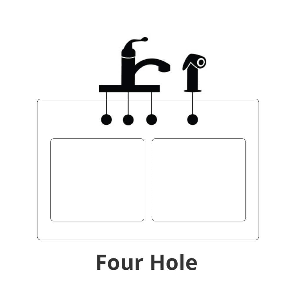 Glacier Bay Drop-In Stainless Steel 33 in. 4-Hole Double Bowl Kitchen Sink