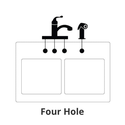 Glacier Bay Drop-In Stainless Steel 33 in. 4-Hole Double Bowl Kitchen Sink