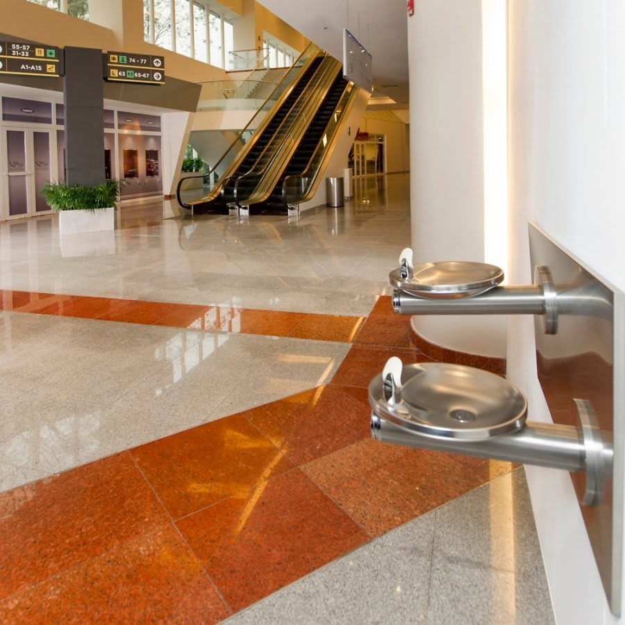 SwirlFlo Bi-Level Fountain Mechanical Bubbler with In-Wall Carrier Non-Filtered Non-Refrigerated Stainless