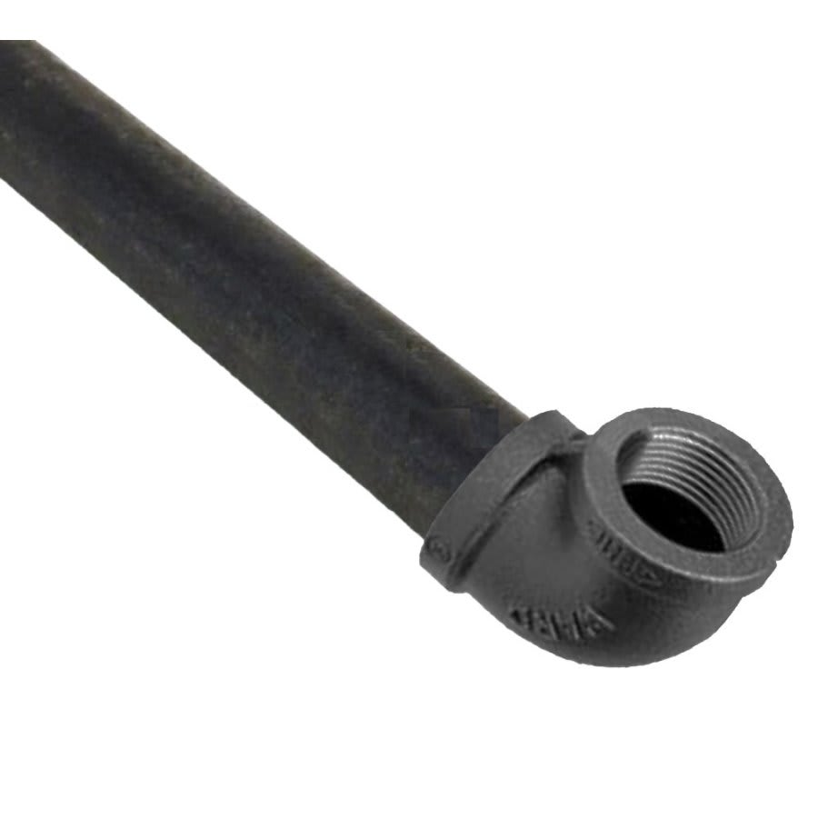 Steel Pipe, 1 in, 7 ft L, Black, MNPT, SCH 40/STD, Domestic