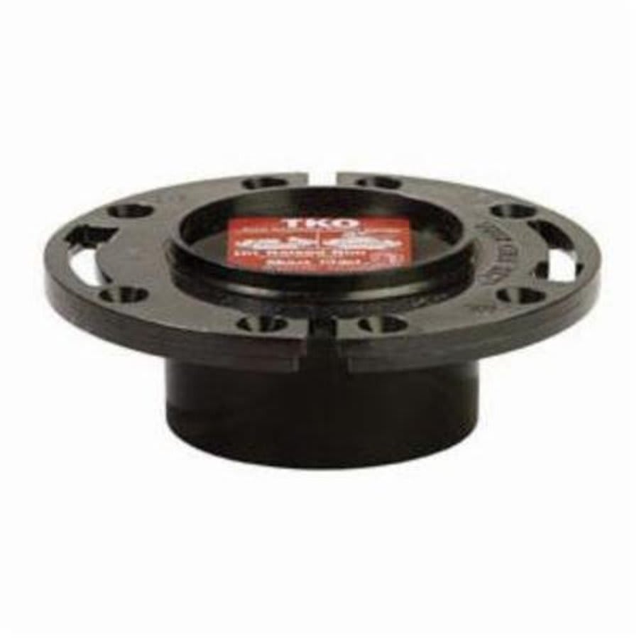 DWV Test Cap Closet Flange, 4 x 3 in, Hub, ABS