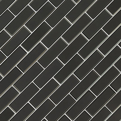 Metallic Gray Bevel Subway Tile