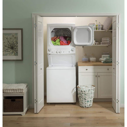 Ge Unitized Spacemaker® 3.8 Cu. Ft. Capacity Washer With Stainless Steel Basket And 5.9 Cu. Ft. Capacity Electric Dryer