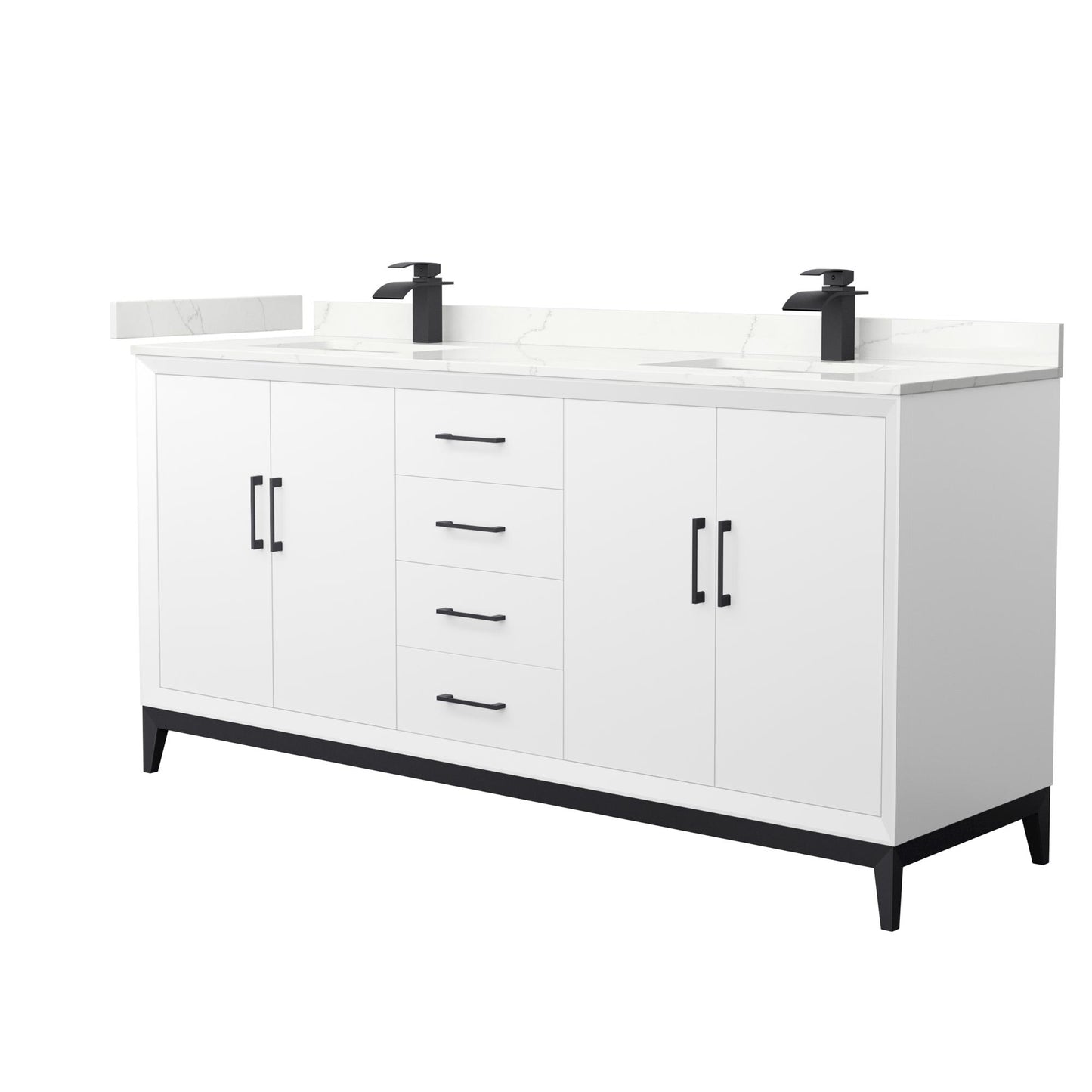 Amici Double Bathroom Vanity - 72W x 35.25H x 22D