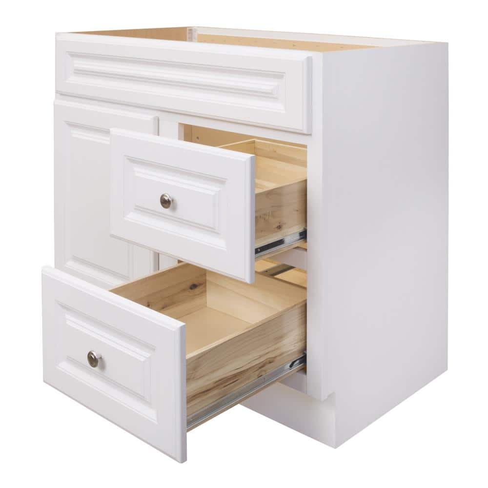 Hampton 36 in. W x 21 in. D x 33.5 in. H Bath Vanity Cabinet without Top in White