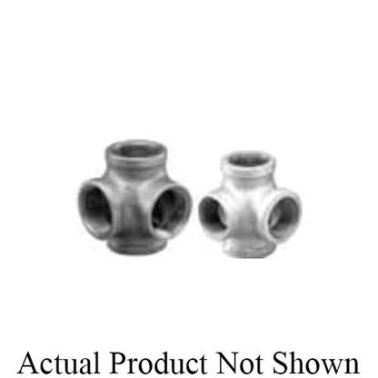 Side Outlet Tee, 3/4 in, FNPT, 150 lb, Malleable Iron, Galvanized