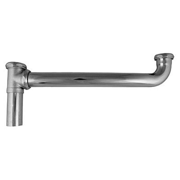 Continuous Waste, End Outlet, 1-1/2 in, Brass, 20 ga, Polished Chrome