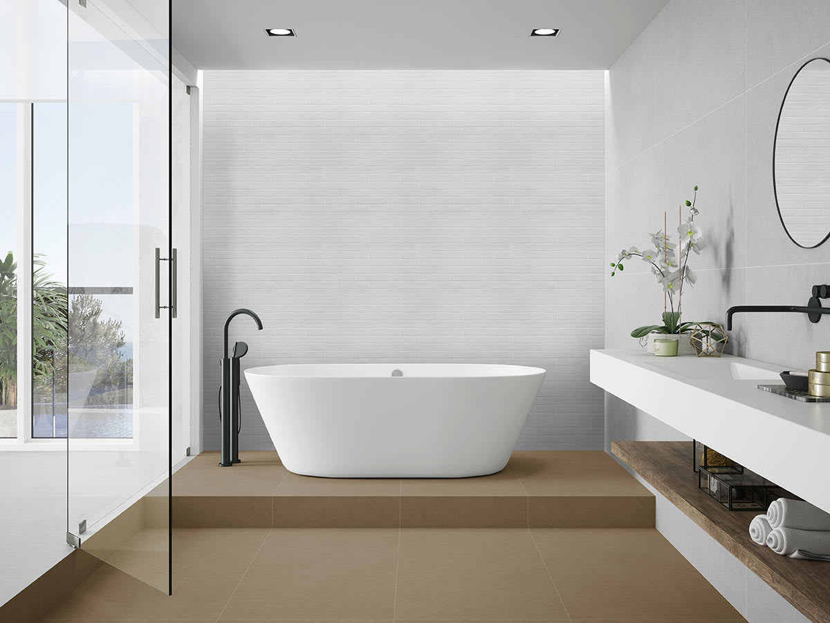 Brickstone White Porcelain Tile