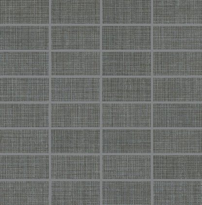 Fabric Art Modern Textile Dark Gray Rectangle, Modern Textile 12X24 Matte