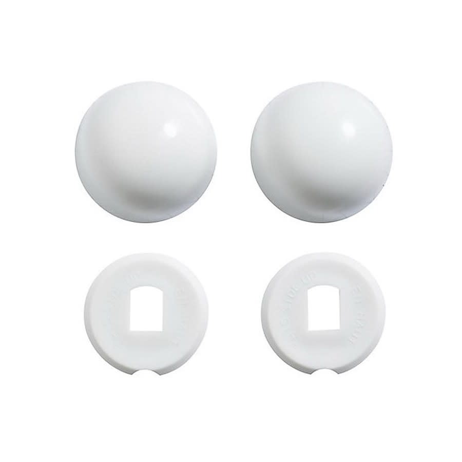 Bolt Cap Kit, For Use With Urinal/Toilet, White