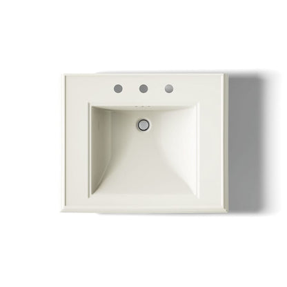 Memoirs Classic 27" Fireclay Pedestal Bathroom Sink with 3 Holes Drilled and Overflow
