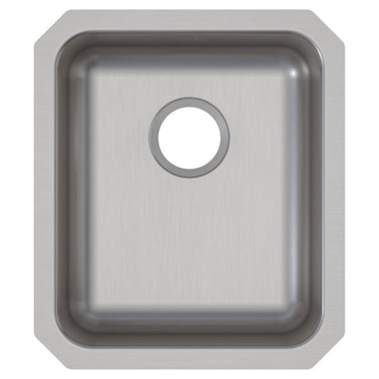 Lustertone™ Classic Single Bowl Kitchen Sink, Under Mount, ADA, 16 x 18-1/2 in, 5-3/8 in Bowl Depth, 18 ga Lustrous Satin Steel, Stainless