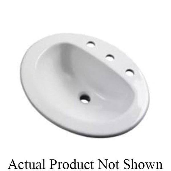 Maxwell® Top Mount Lavatory Sink, ADA, 21 x 17-7/8 x 8-1/2 in, Vitreous China, White