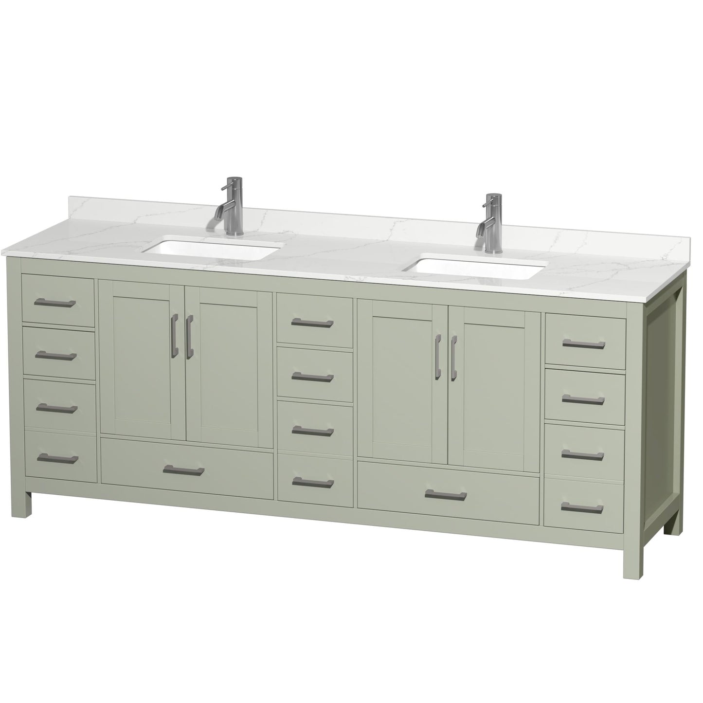 Sheffield Double Bathroom Vanity - 84W x 35H x 22D
