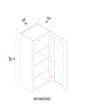 Wall Cabinet - 18"W x 42"H x 12"D Glass Door Only