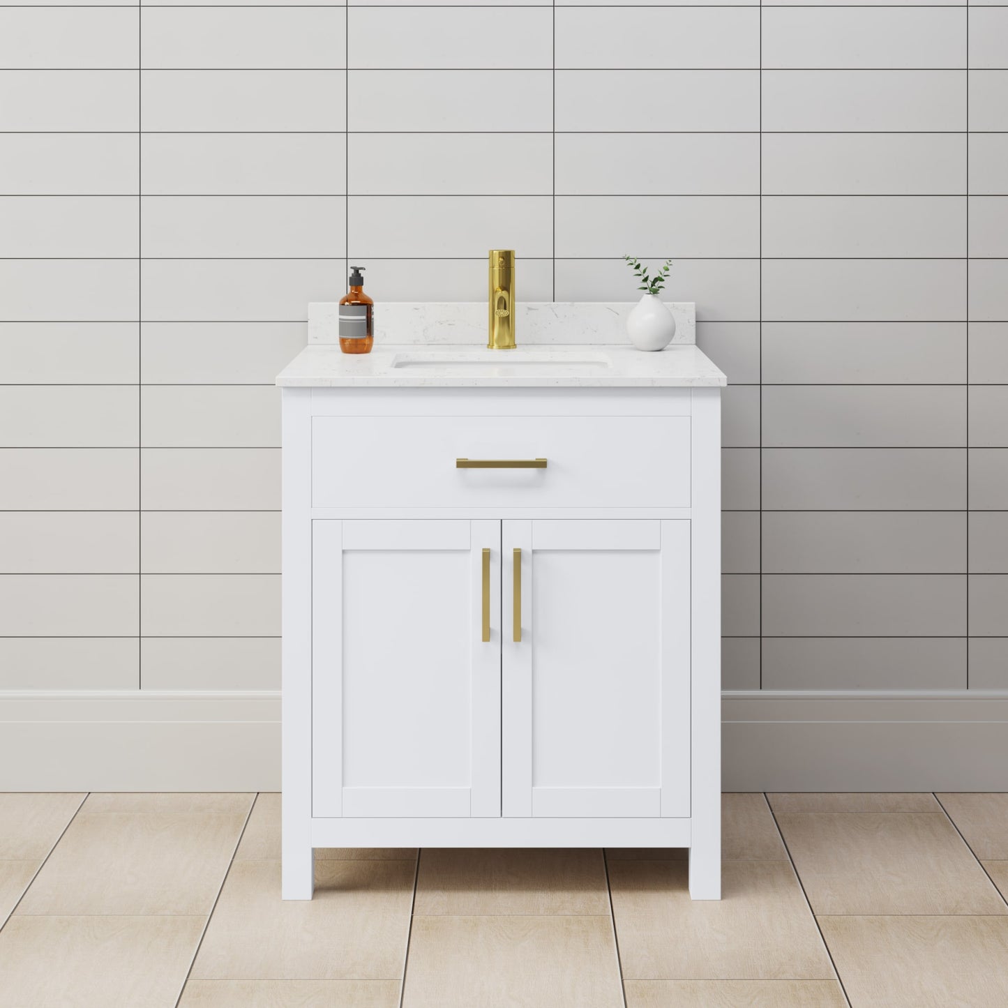 Beckett Single Bathroom Vanity - 30W x 35H x 22D