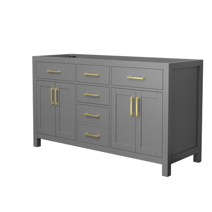 Beckett Double Bathroom Vanity - 59W x 34.25H x 21.5D