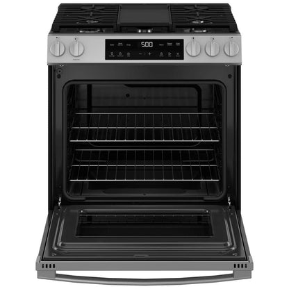 30 in. 5-Burners Slide-In Gas Range in Stainless Steel with Crisp Mode