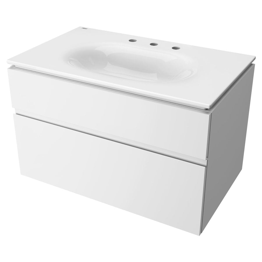 Studio S 33" Single Wall Mounted Wood Vanity Cabinet Only - Less Vanity Top