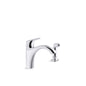 Rival Kitchen Faucet, Deck Mount, ADA, 1 Lever Handle, 2 or 3-Hole, Polished Chrome