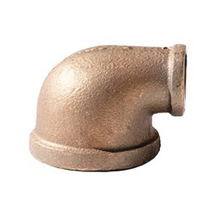 90 deg Elbow, 2 x 1 in, FNPT, Lead Free Brass, Rough Brass