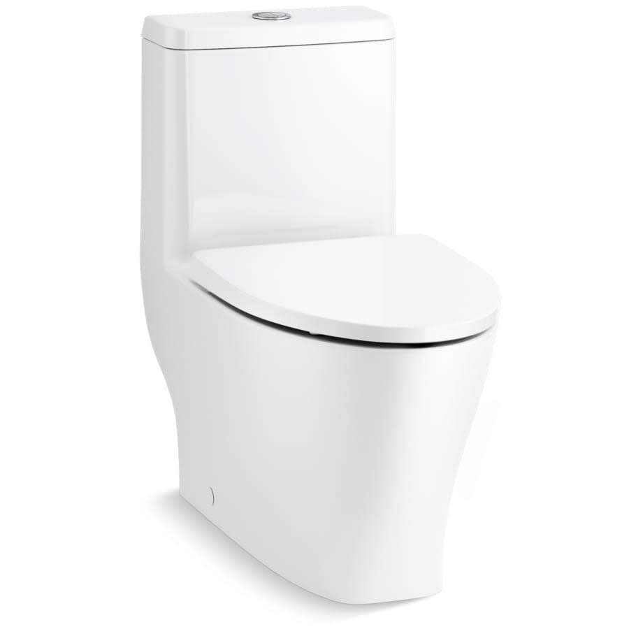 Reach 0.8 / 1.28 GPF Dual Flush One Piece Elongated Toilet with Actuator Flush - Seat Included