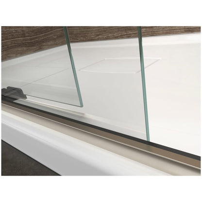 Levity 62" High x 59-5/8" Wide Bypass Frameless Tub Door with Clear Glass