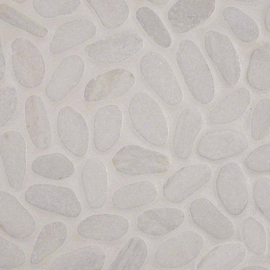 White Marble Pebbles Tumbled Pattern 10mm